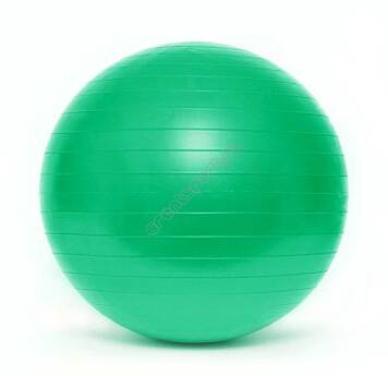 Piłka gimnastyczna 75 cm ANTI-BURST zielona + pompka